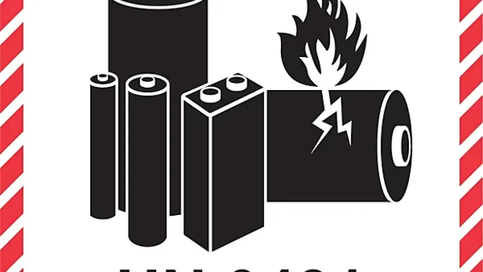 Lithium ion batterij etiket