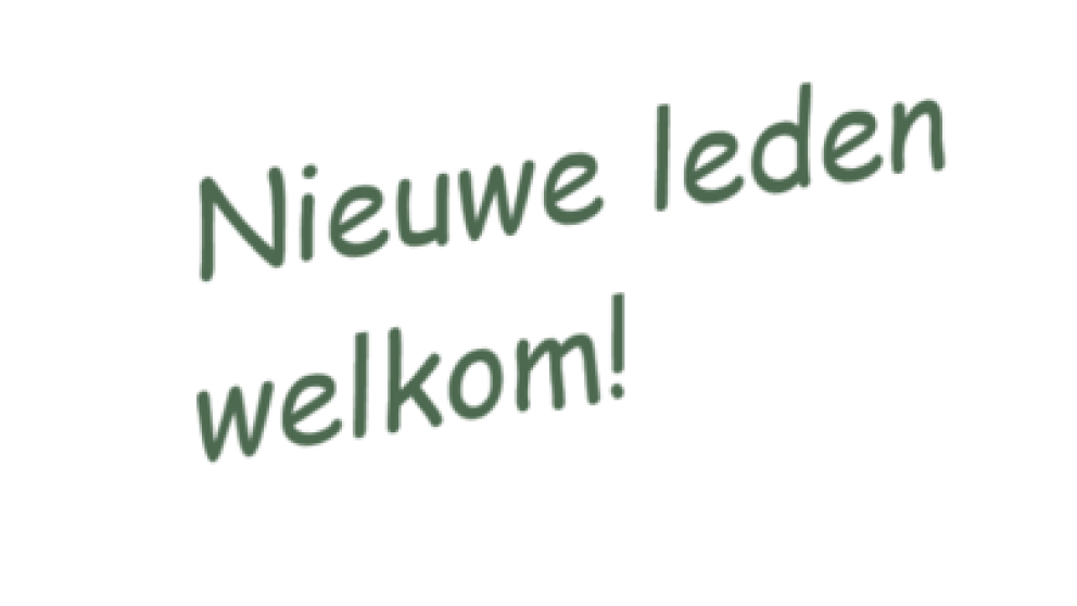 Welkom nieuwe leden