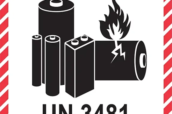 Lithium ion batterij etiket